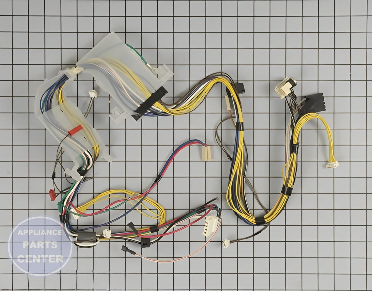 Whirlpool Wire Harness WPW10413097 - Main view showing durable wire for Whirlpool, Kenmore, Jenn Air, and KitchenAid Dishwashers