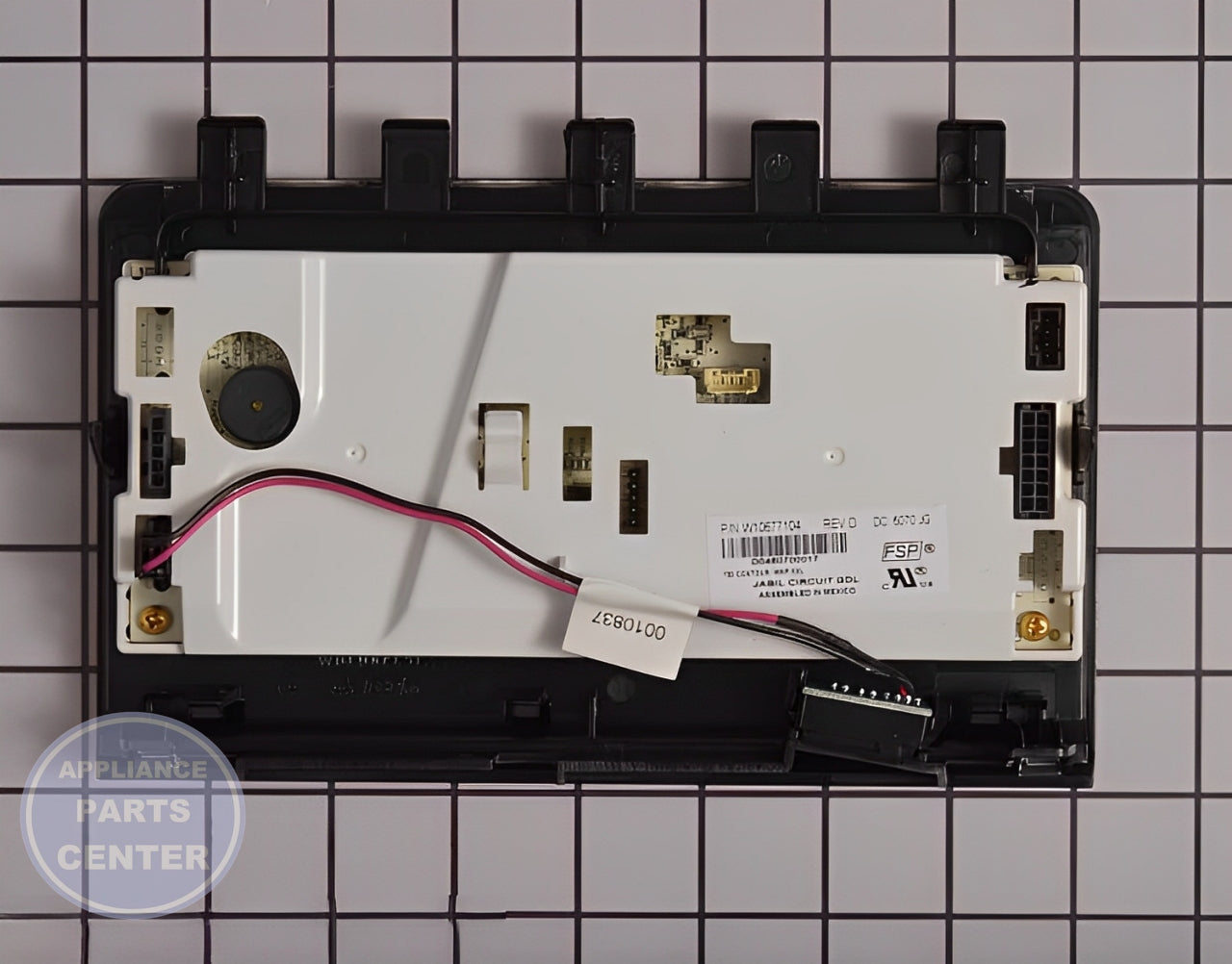Control Board WPW10677104 - Detailed view of circuit board and timer features