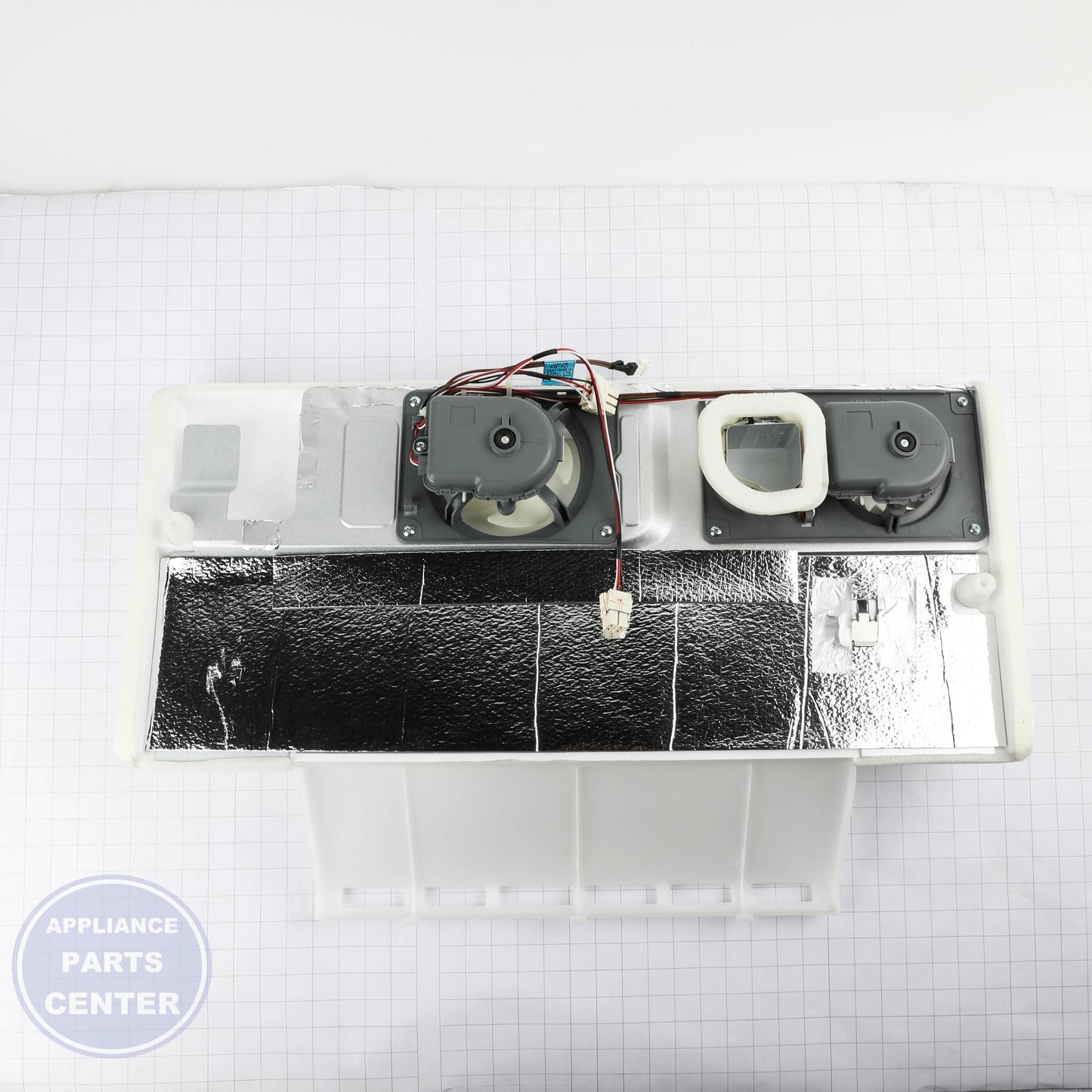GE ASM EVAP FAN FZ WR17X12467 - Installation in GEH model showcasing easy mounting points
