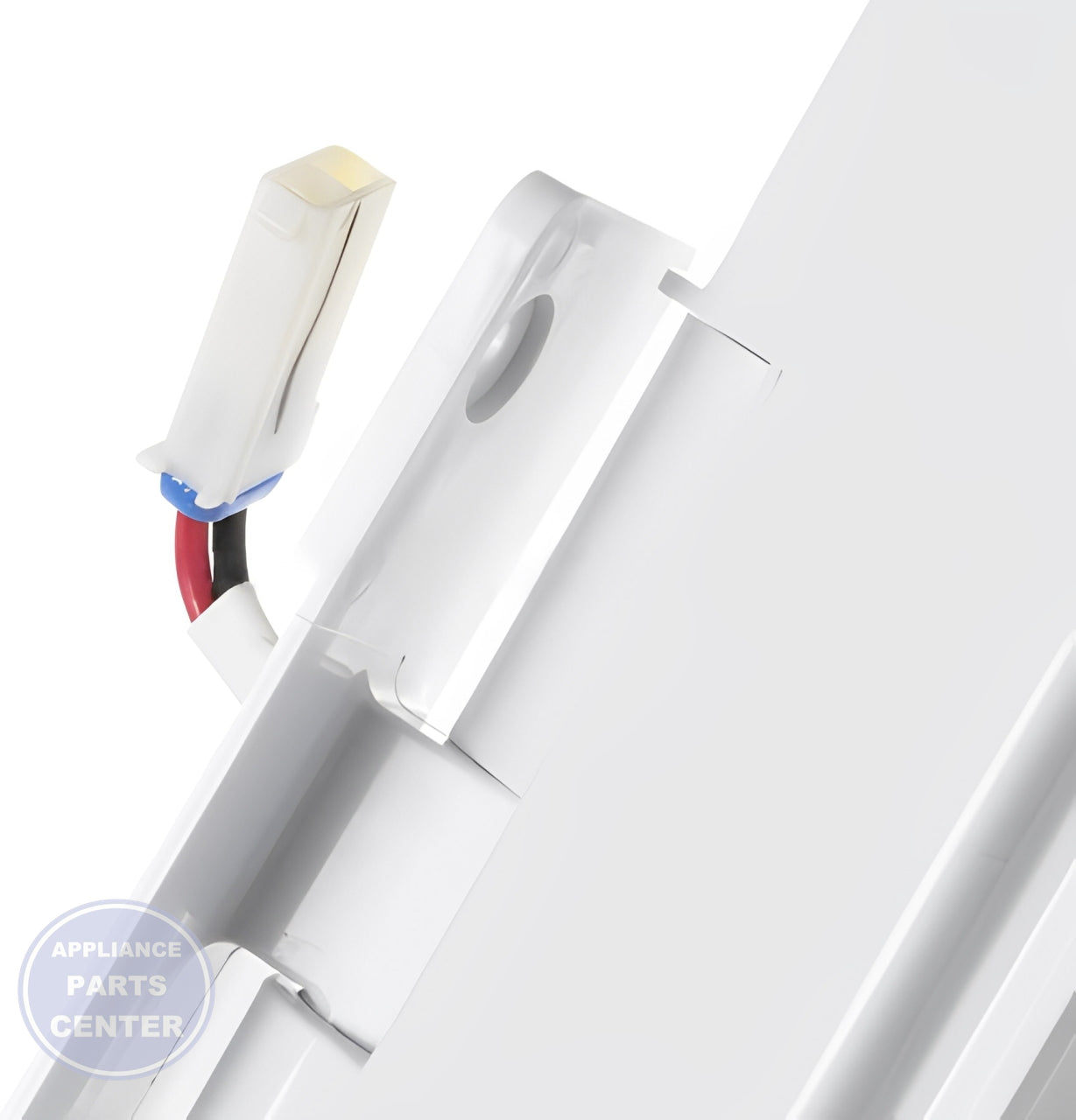 GE REFRIGERATOR ARTICULATING MULLION ASSEMBLY WR17X25027 - Detailed view of energy-saving features