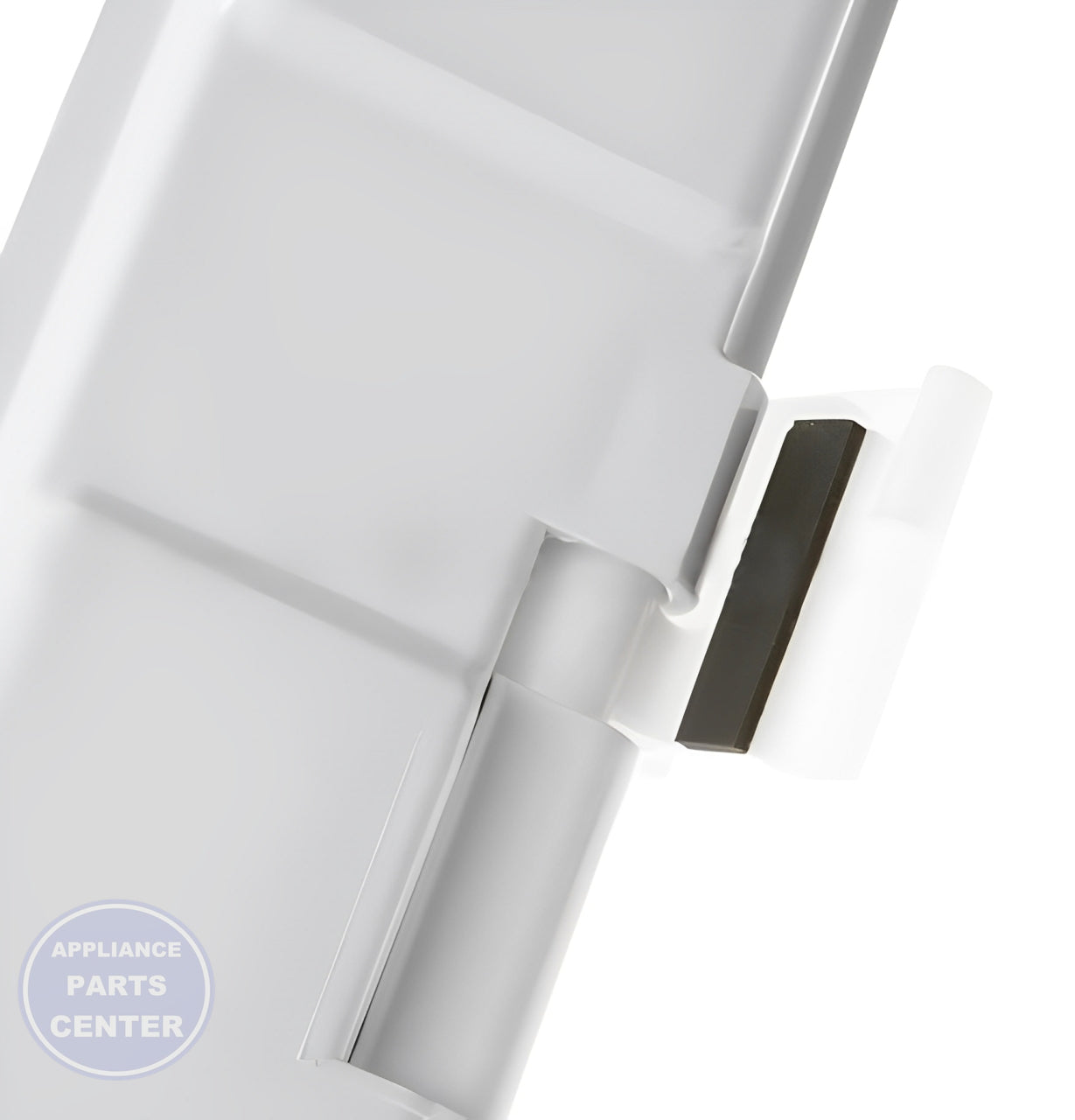 GE REFRIGERATOR ARTICULATING MULLION ASSEMBLY WR17X25027 - Side view with durable construction specs