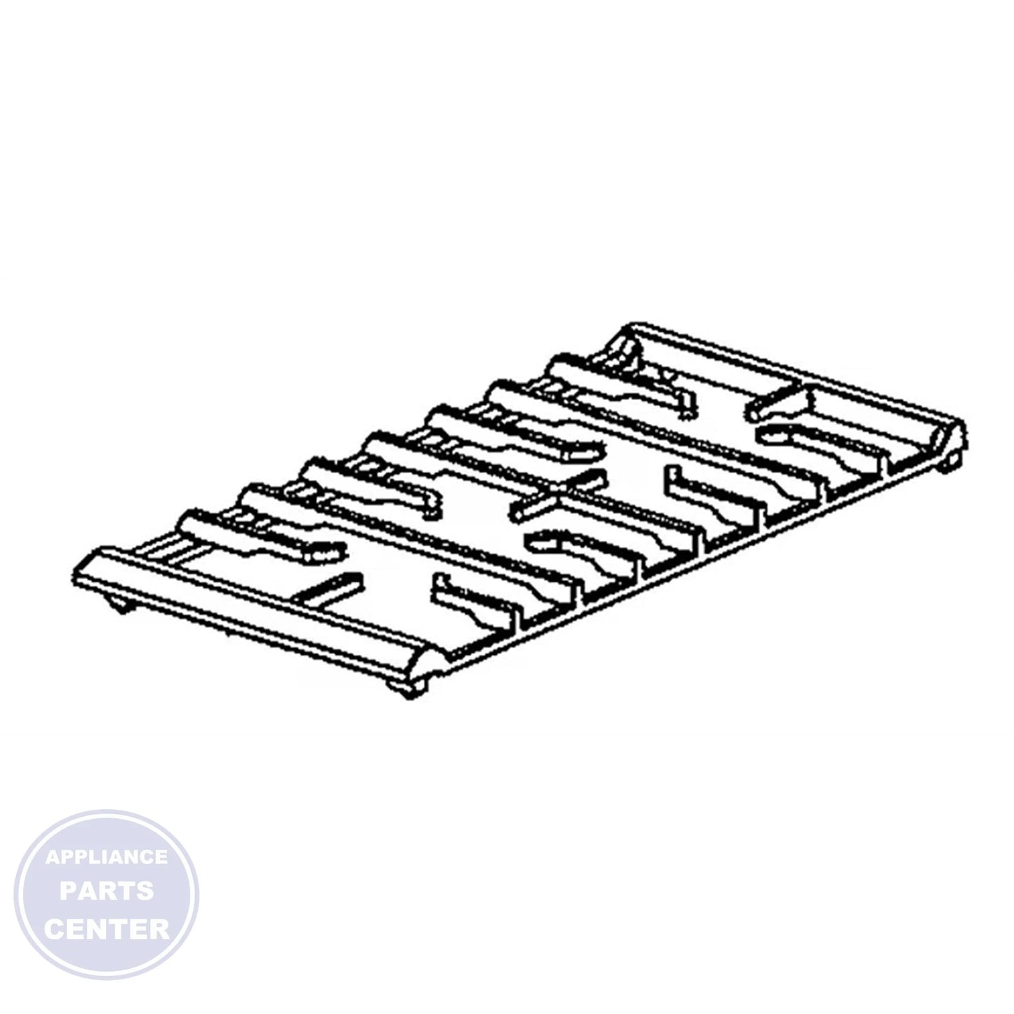 SAM ASSY GRATE SIDE;CAST IRON,MATT BLACK, RI DG94-02086B - Main view showing durable cast iron for SAM models