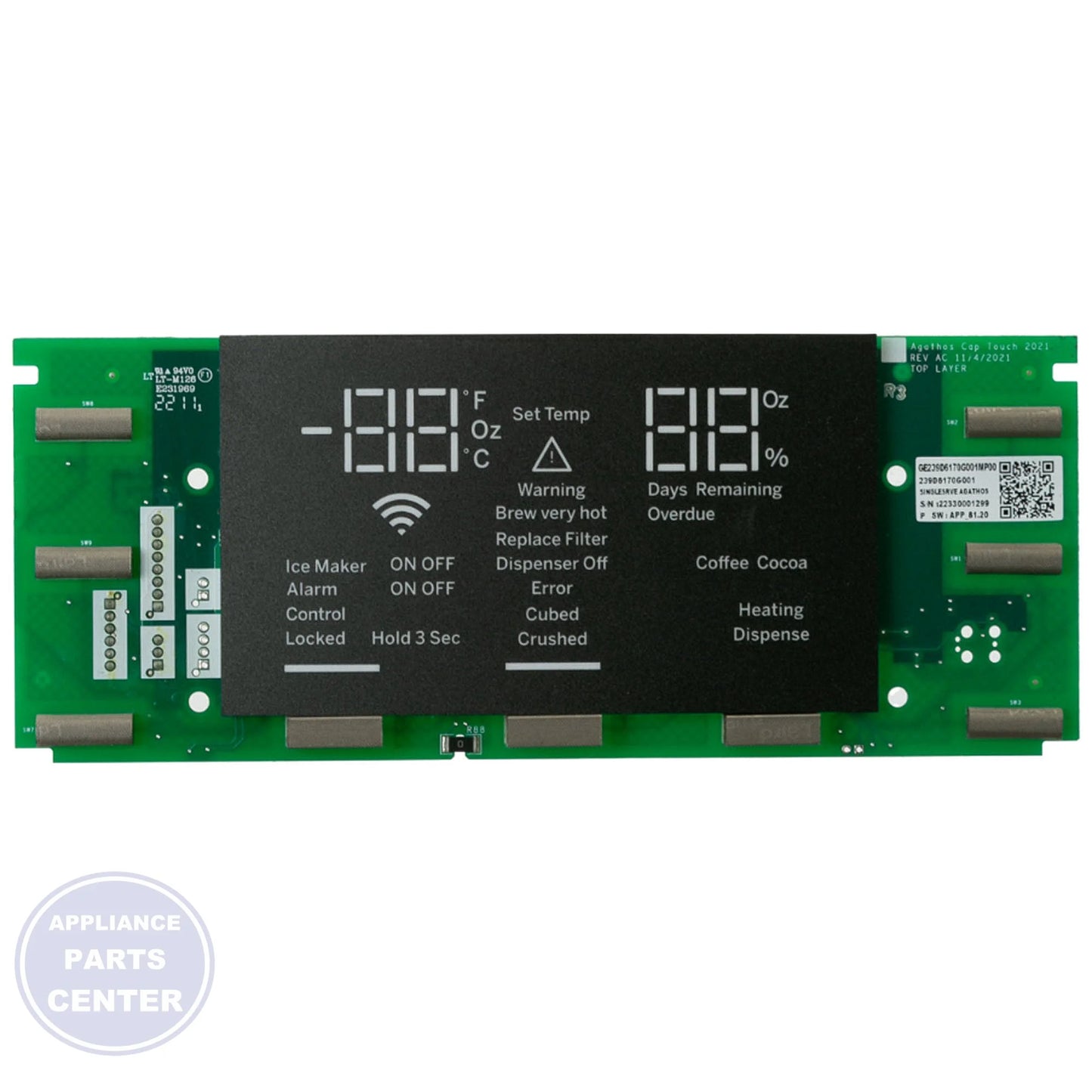 GEH DISPENSER BOARD - KCUP WR55X41027 - Main view showing efficient KCUP dispensing for GEH models