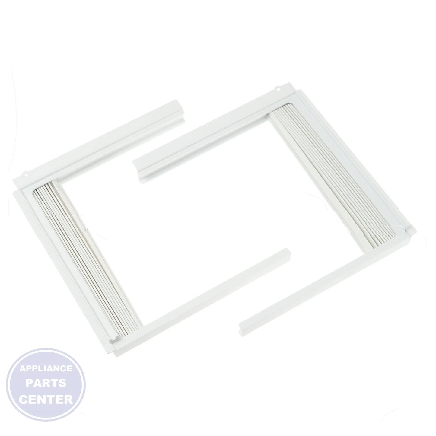 GE AIR CONDITIONER CURTAIN ASSEMBLY WJ86X24769 - Main view showing perfect seal for GE XYZ and ABC models