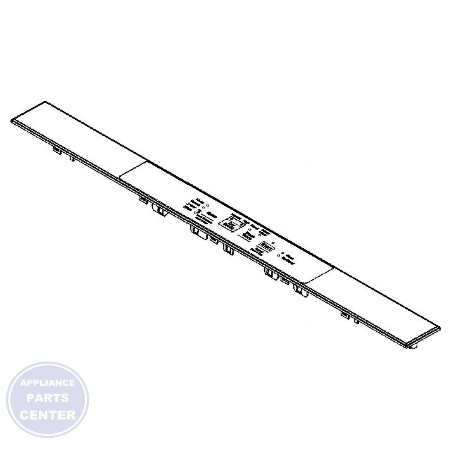 GE DISHWASHER CONSOLE COVER WD34X30083 - Main view showing sleek design for specific models
