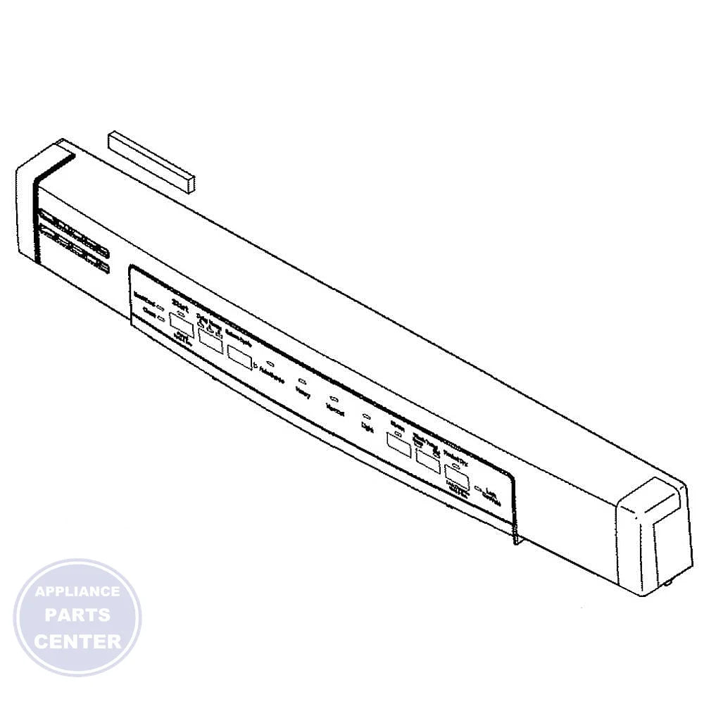GE DISHWASHER CONTROL PANEL ASSEMBLY WD34X22256 - Main view showing user-friendly interface for GEN models
