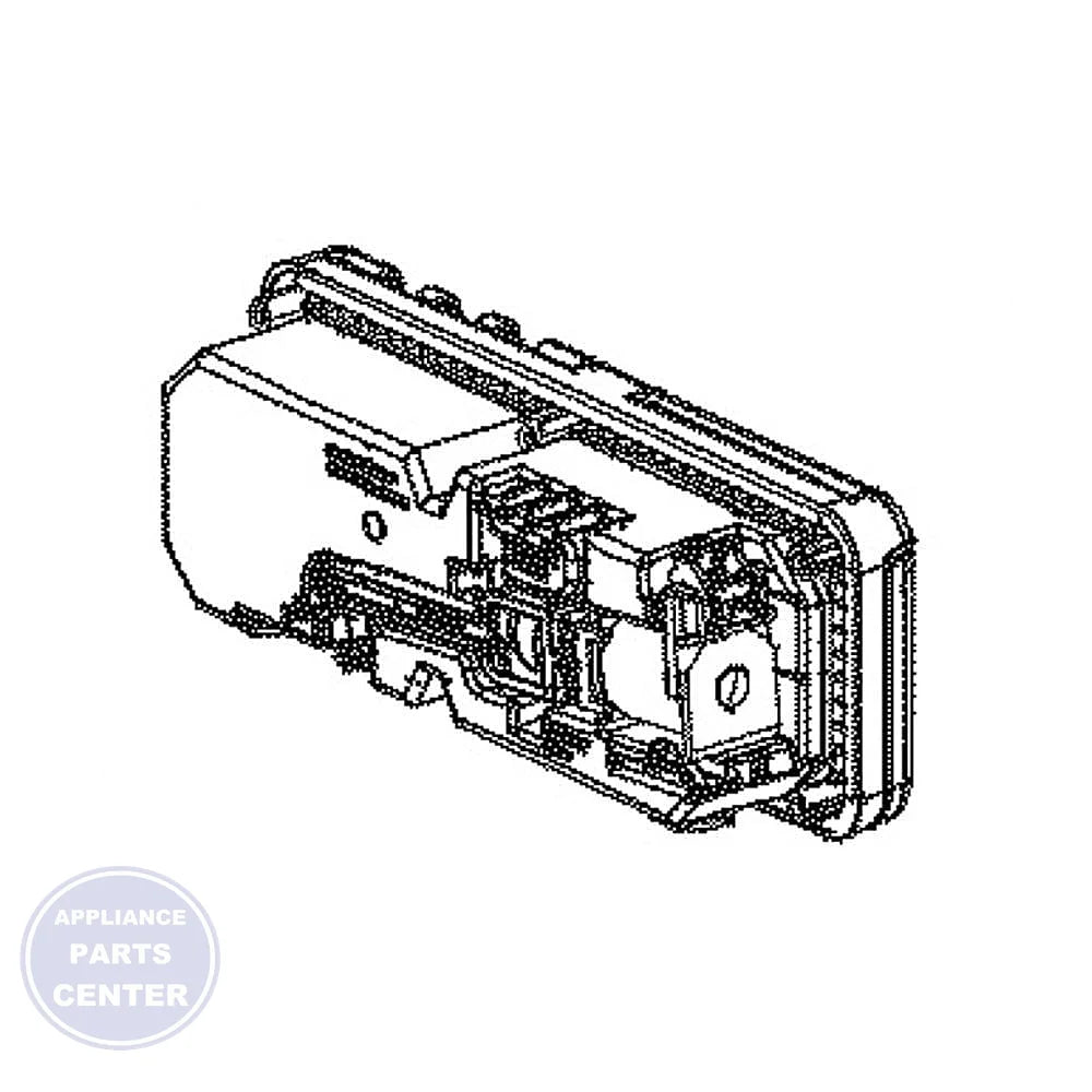 GE DISHWASHER DETERGENT MODULE WD12X24637 - Main view showing detergent dispensing mechanism for GE Dishwashers
