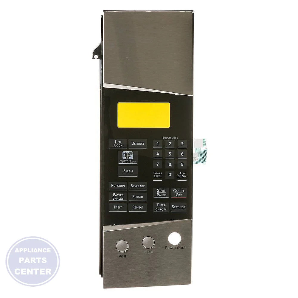 GE MICROWAVE CONTROL PANEL ASSEMBLY WB07X11360 - Main view showing control panel for GE microwaves
