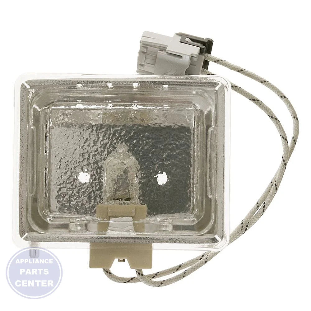 GE OVEN HALOGEN LAMP ASSEMBLY WB25X20199 - Main view showing brilliant illumination for GEN range models