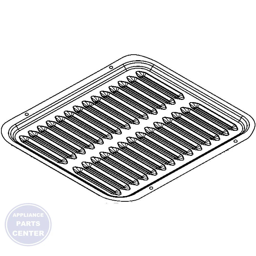 GE RANGE BROIL PAN GRID WB48K10016 - Main view showing even heat distribution for GE XL44