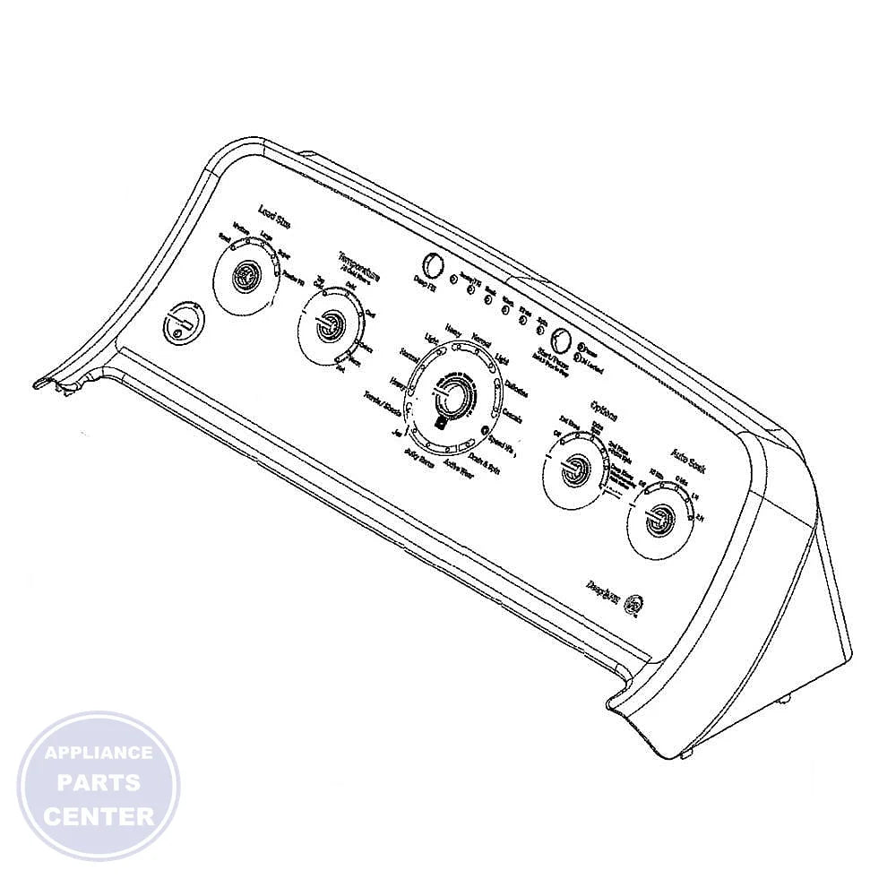 GE WHITE CONTROL PANEL WH22X28844 - Main view showing sleek design for GEN models