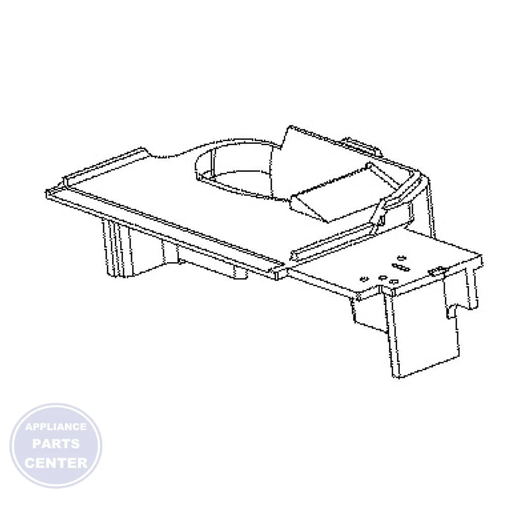 GEH INDOOR FAN SHROUD MIDDLE WJ76X22152 - Main view showing airflow enhancement for GEH models