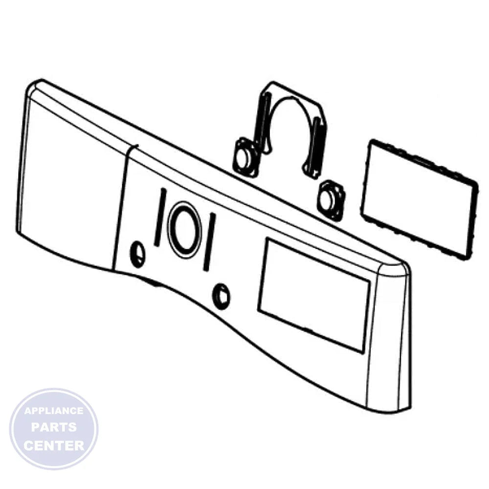 LG CONTROL PANEL ASSEMBLY AGL76634205 - Main view showing intuitive controls for LG dryer models