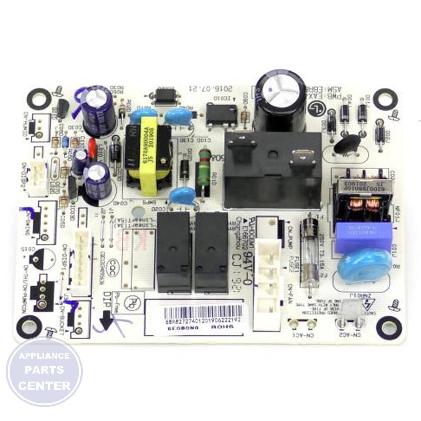 LG DEHUMIDIFIER MAIN PCB ASSEMBLY EBR82727401 - Main view showing high-quality build for various LG models