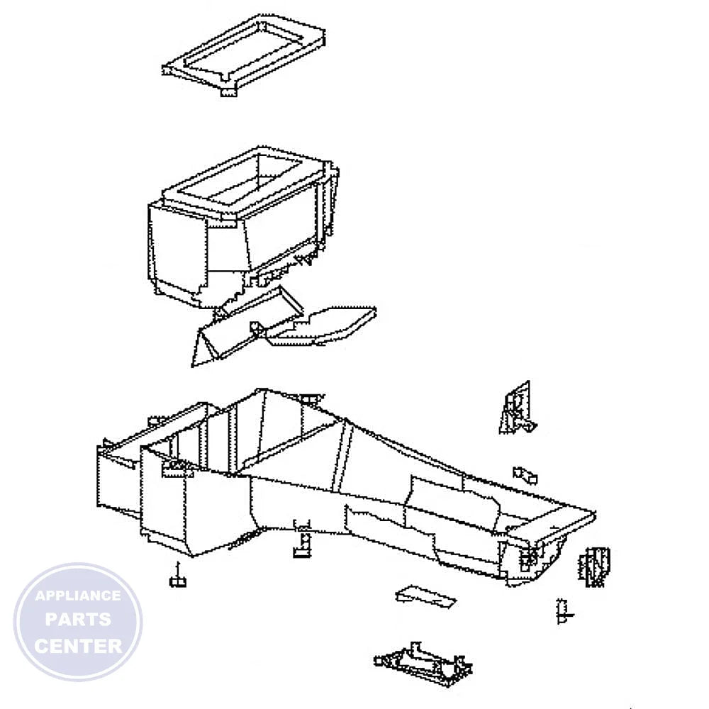 GEH REFRIGERATOR AIR DUCT ASSEMBLY WR14X27779 - Main view showing efficient airflow for various GEH models