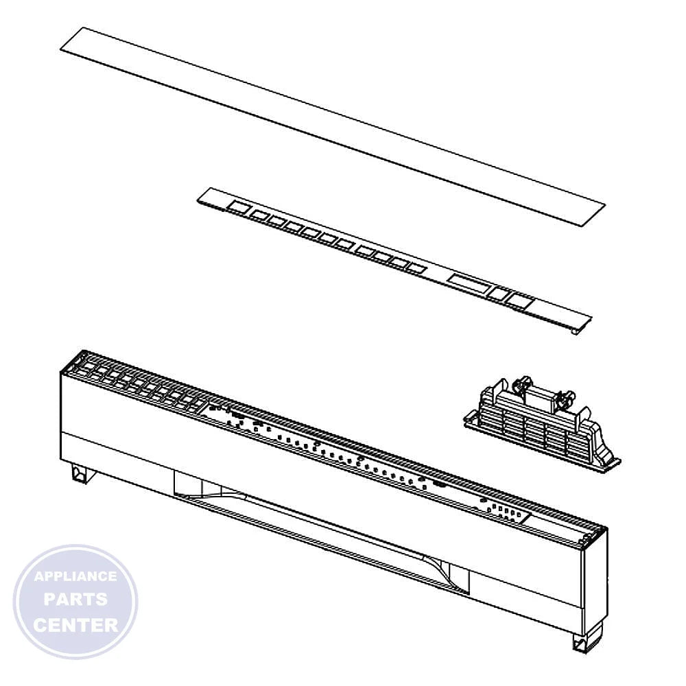 SAMSUNG CONTROL PANEL ASSEMBLY DD82-01756B - Main view showing touchpad for SMG Dishwasher