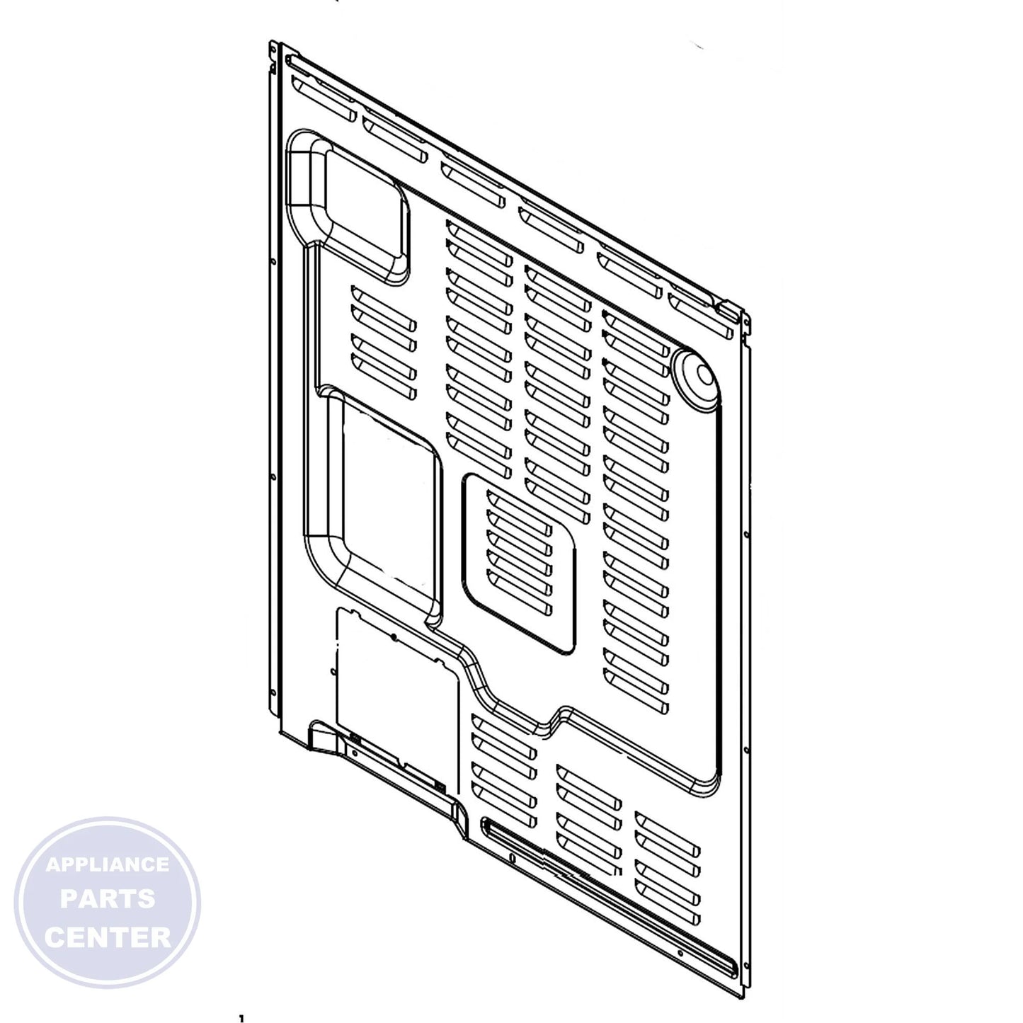 SAMSUNG COVER - BACK MAIN WIRE DG63-00062B - Main view showing wire protection for Samsung models