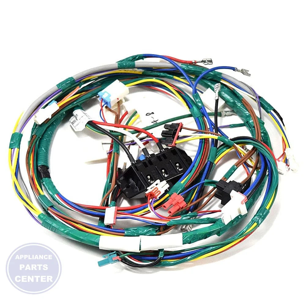 SAMSUNG DRYER MAIN WIRE HARNESS ASSEMBLY 27" - Main view showing secure connections for SAMSUNG models