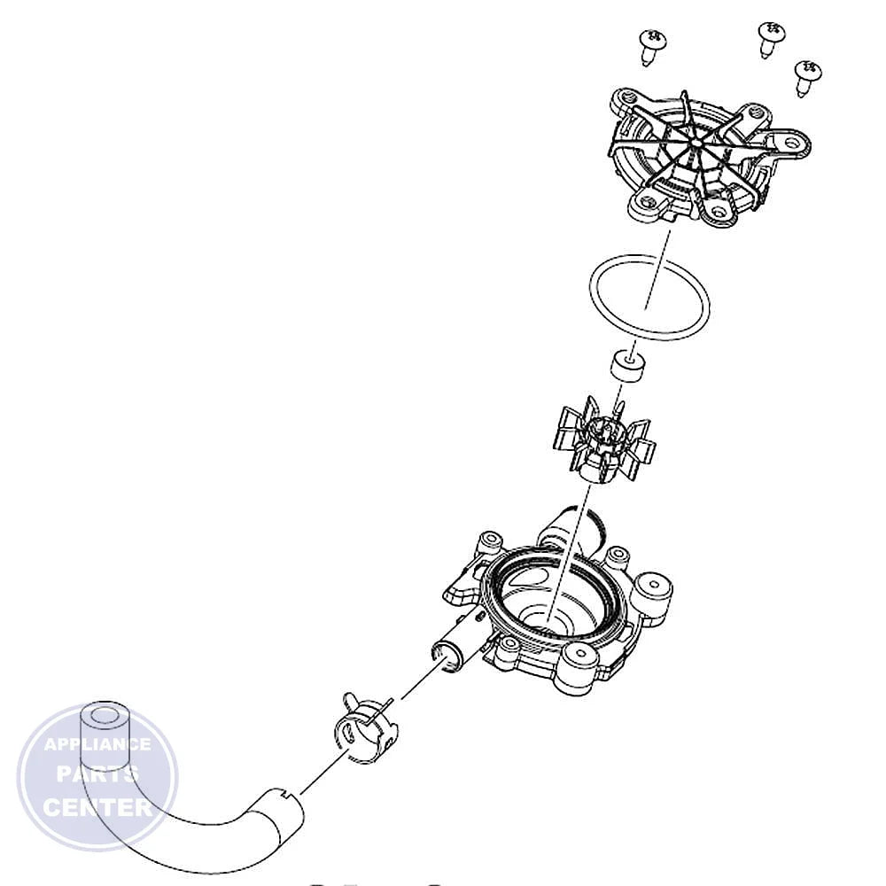 SAMSUNG WATER GUIDE ASSEMBLY DD97-00519A - Main view showing water flow optimization for SMG Dishwasher models