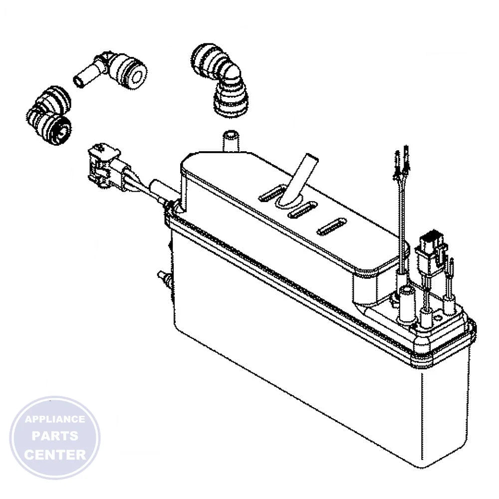 GEH SINGLE SERVE HOT WATER T WR17X25782 - Main view showing 10 cup capacity for GEH models