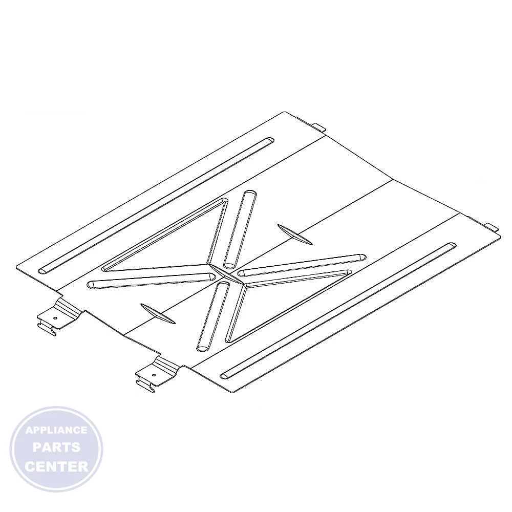 Whirlpool Burner Baffle WPW10184491 - Main view showing improved heat distribution for Whirlpool WPL series