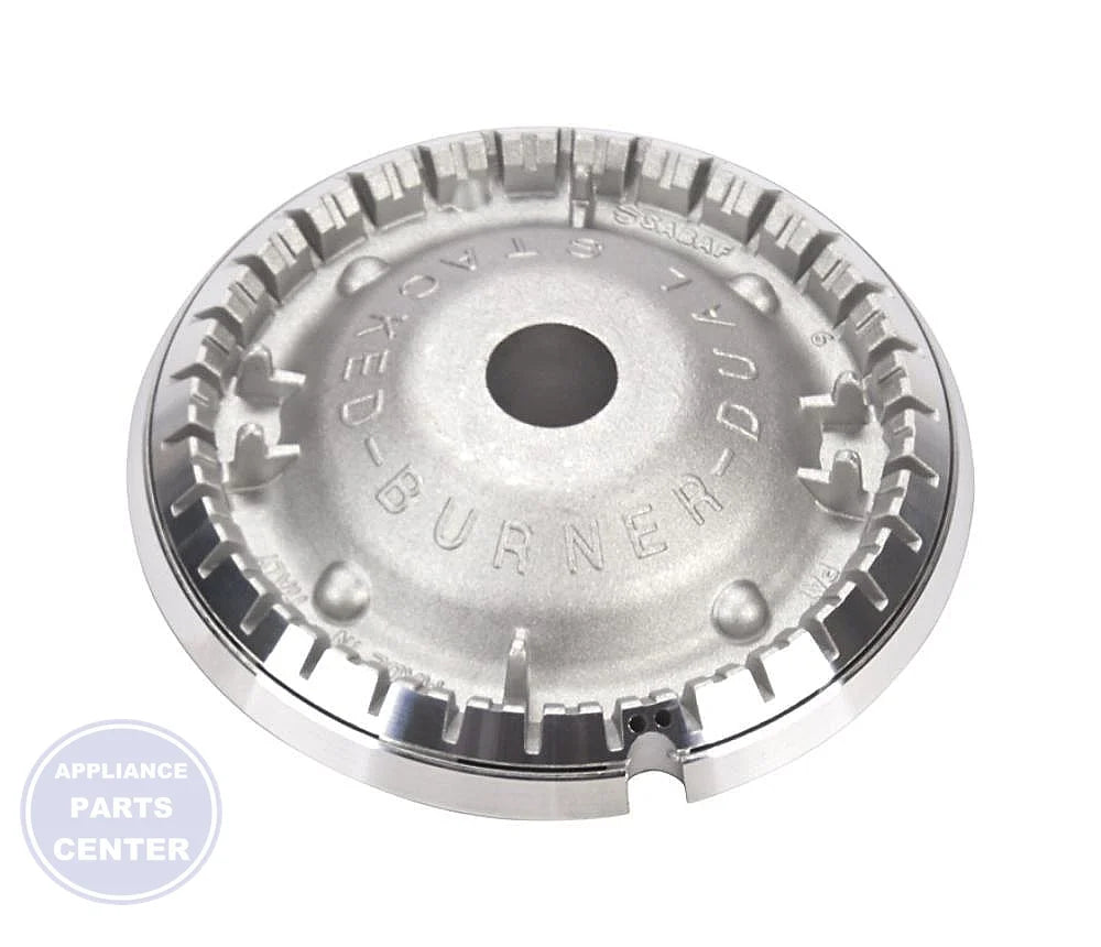Whirlpool Burner Head W10811599 - Main view showing gas flow efficiency for Whirlpool models