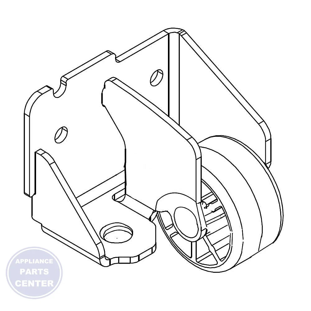 Whirlpool WHIRLPOOL CABINET ROLLER WPW10359256 - Main view showing smooth movement for specific models