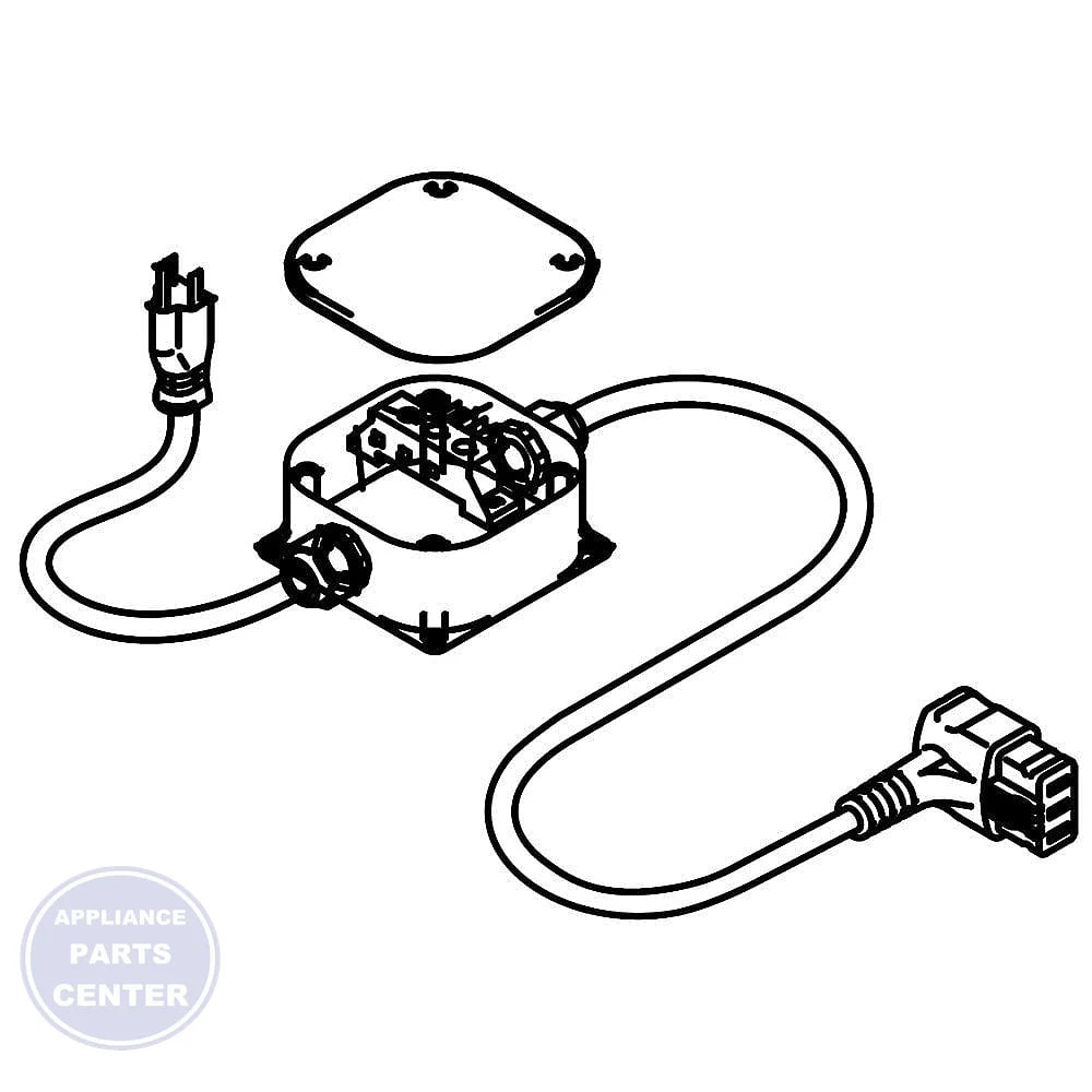 WHIRLPOOL DISHWASHER POWER CORD W11188410 - Main view showing power connection for various Whirlpool dishwasher models