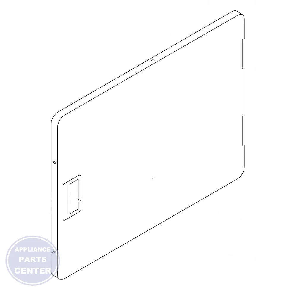 WHIRLPOOL DOOR W10861224 - Main view showing smooth operation for various Whirlpool dryer models