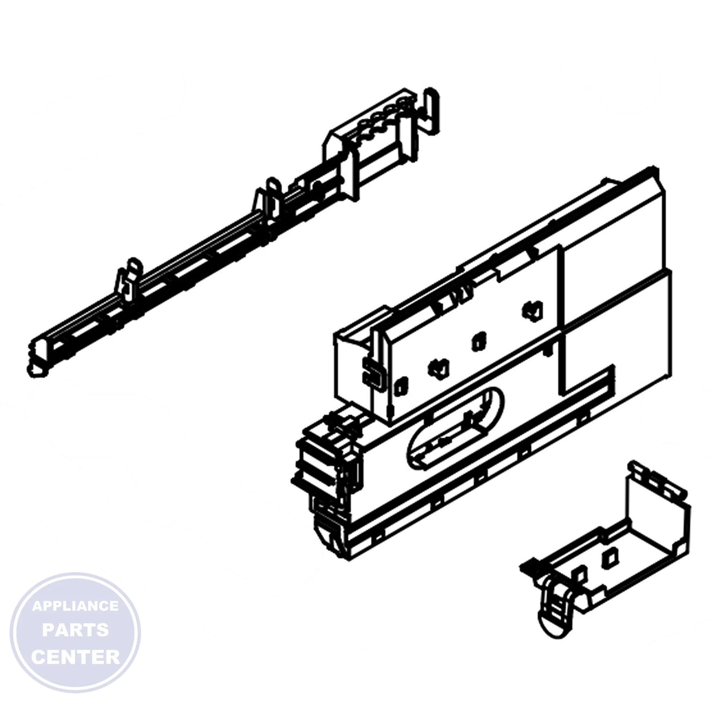 WHIRLPOOL W11462460 - Main view showing circuit board for WPL Dishwasher models