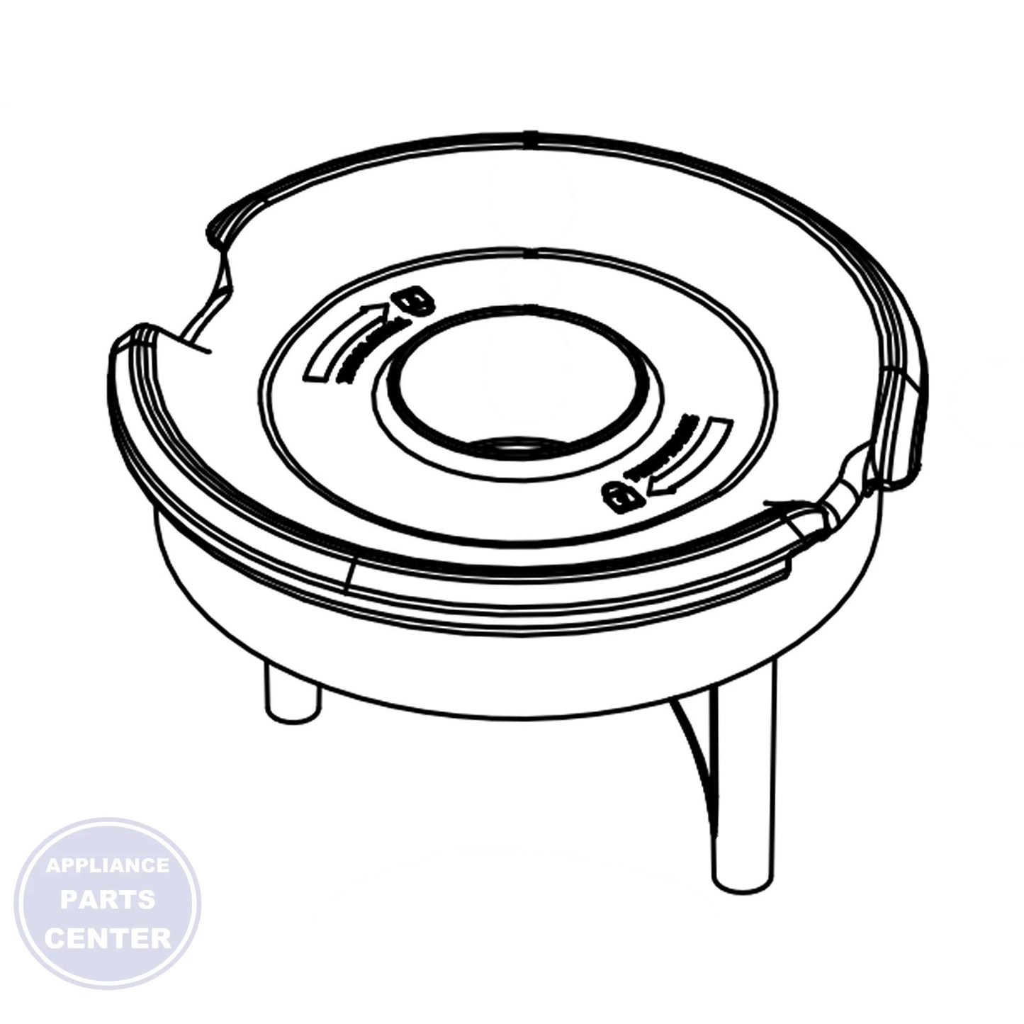 Whirlpool WHIRLPOOL JAR LOCK ASSEMBLY WPW10497275 - Main view showing jar lock mechanism for Whirlpool models