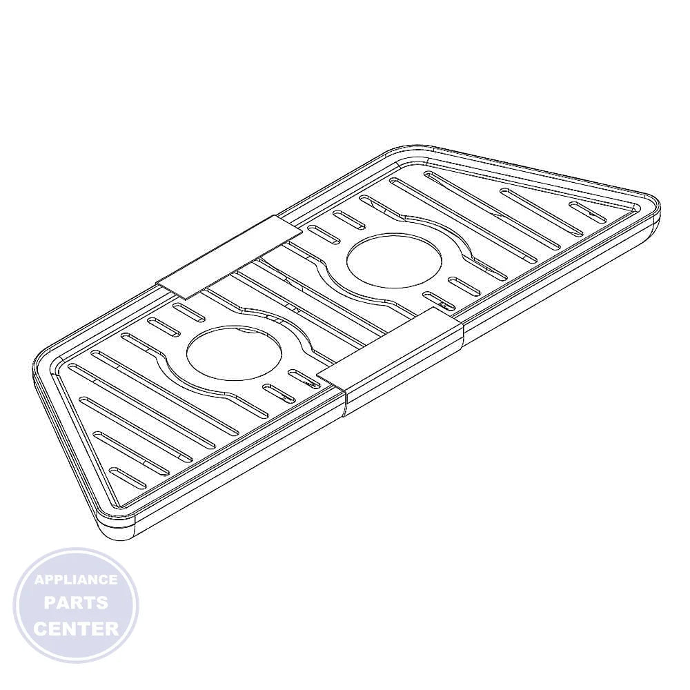 WHIRLPOOL REFRIGERATOR DRIP TRAY W11177738 - Main view showing spill protection for WHIRLPOOL models