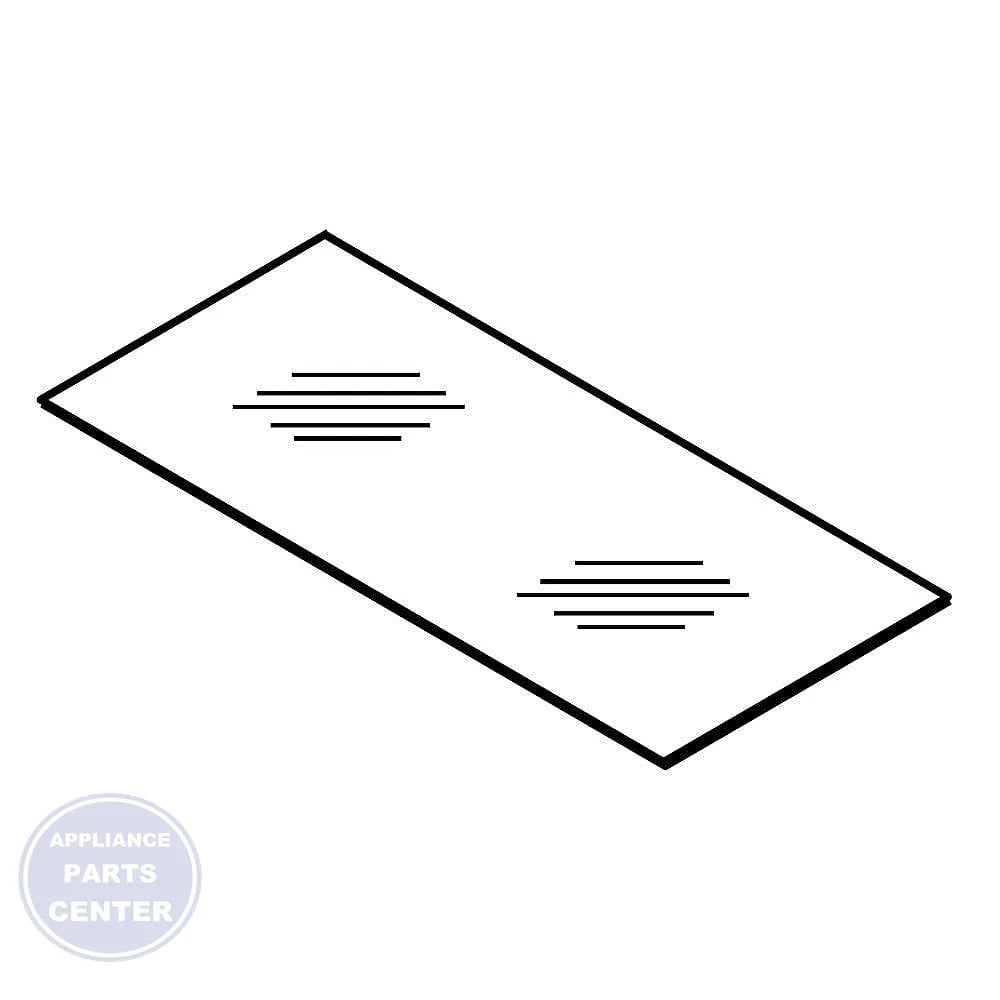 Whirlpool Refrigerator Glass Shelf W11092486 - Main view showing sturdy construction for WPL series