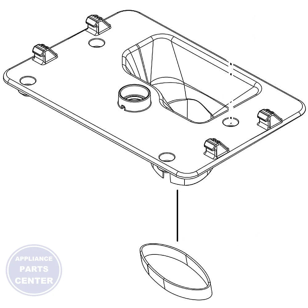 WHIRLPOOL REFRIGERATOR PLATE W11448633 - Main view showing durable material for WHIRLPOOL WPL series