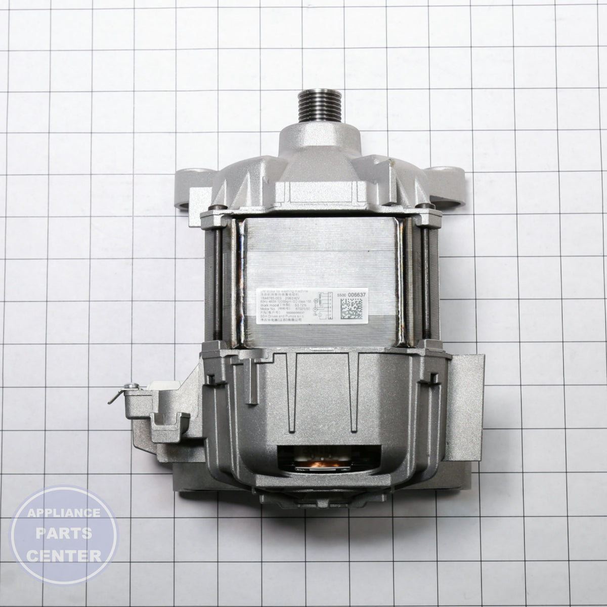 MOTOR 00142197 - Side view with 6.5 inches diameter specs