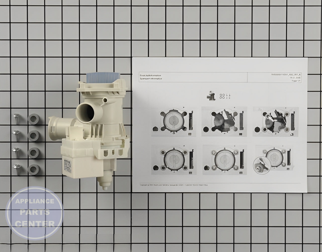 BOSCH WASHER DRAIN PUMP 00145753 - Main view showing efficient drainage for BOSCH washing machines