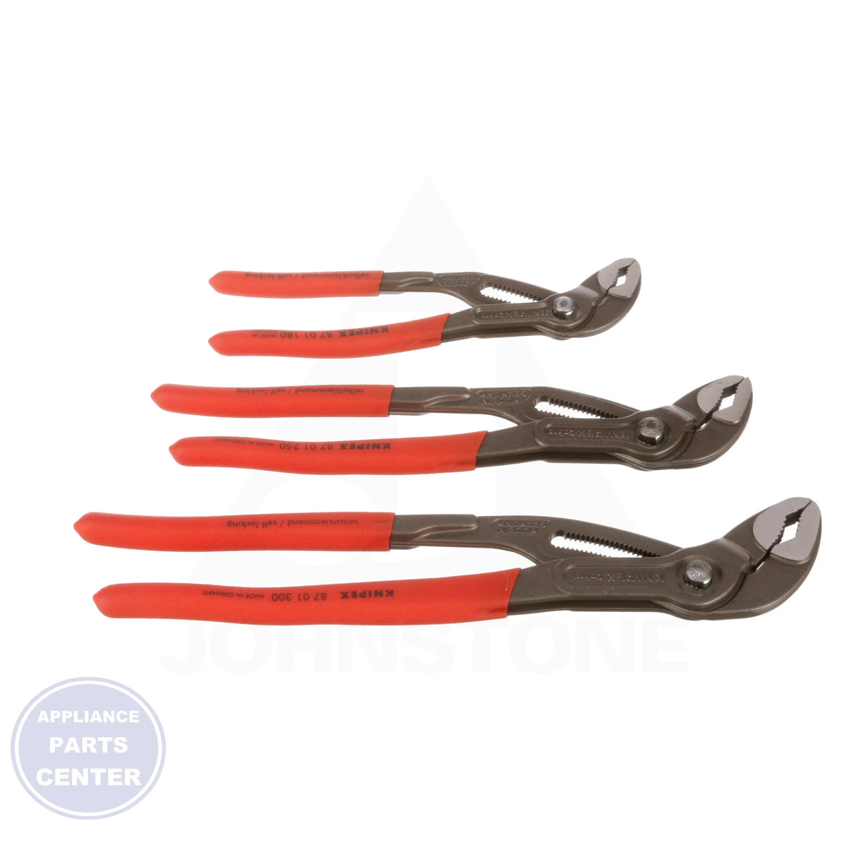 Cobra Pliers Set 002006US1 - Side view with capacity details