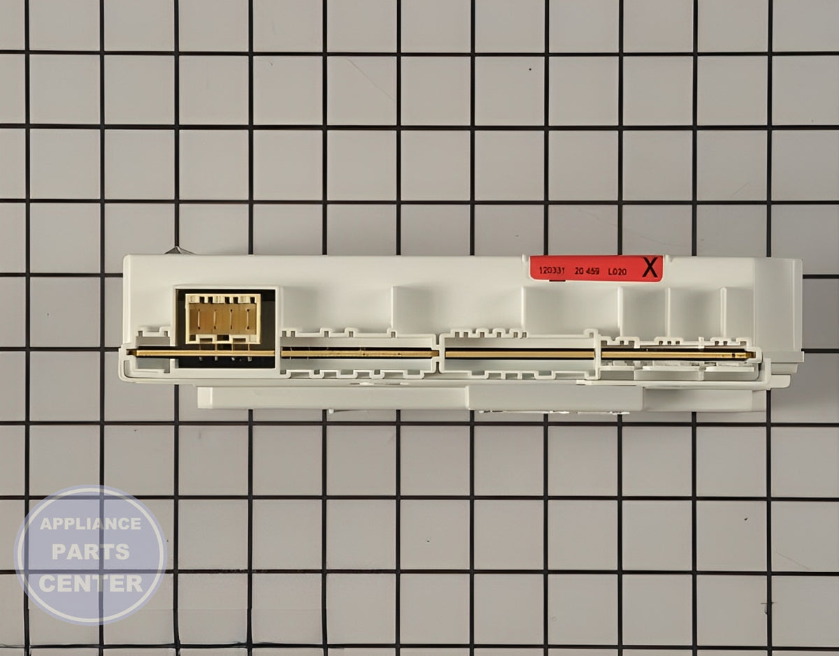 CONTROL UNIT 00219640 - Side view with circuit board measurements