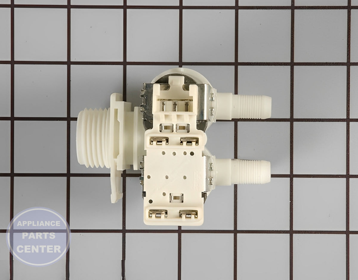 BOSCH WASHER MAGNET VALVE 00422244 - Side view with water level specifications