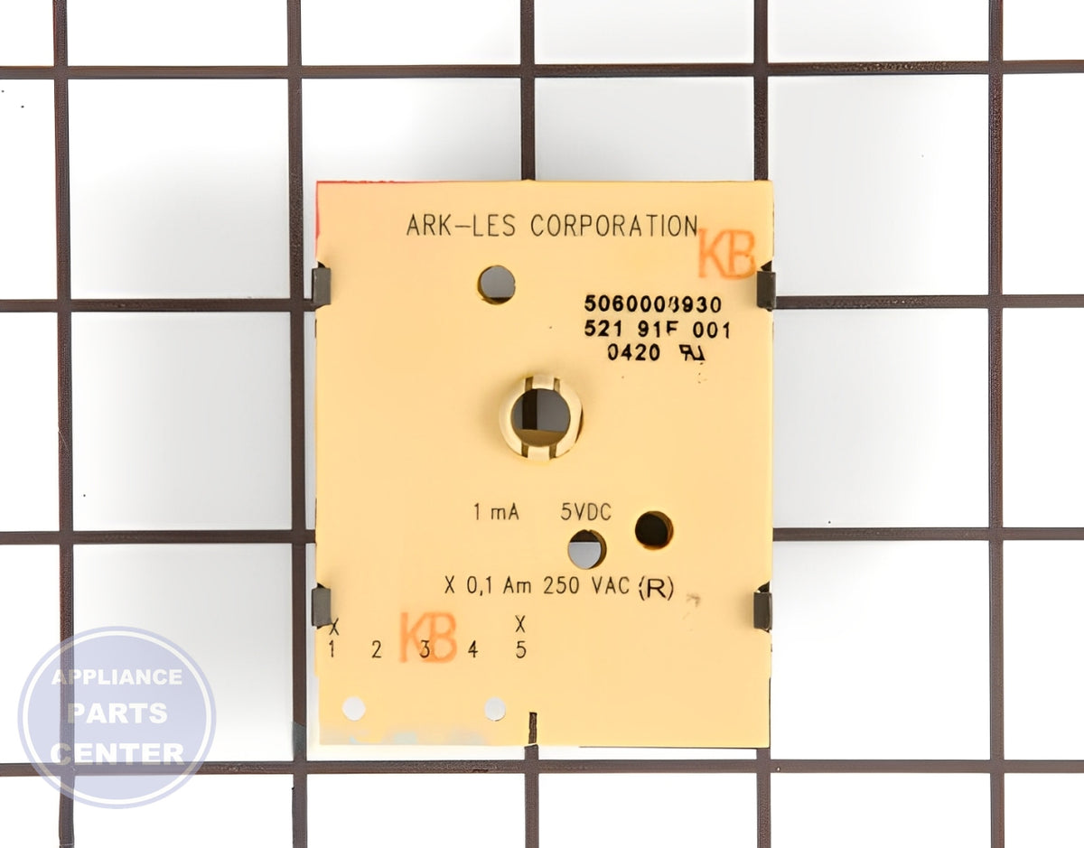 BOSCH OVEN POTENTIOMETER 00422749 - Detailed view of temperature calibration details