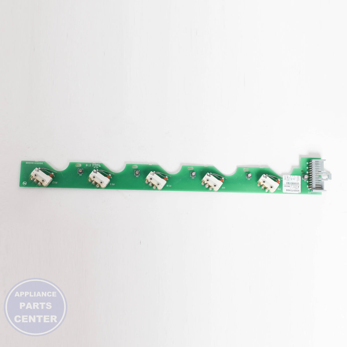 PC BOARD 00437685 - Side view with precise measurements