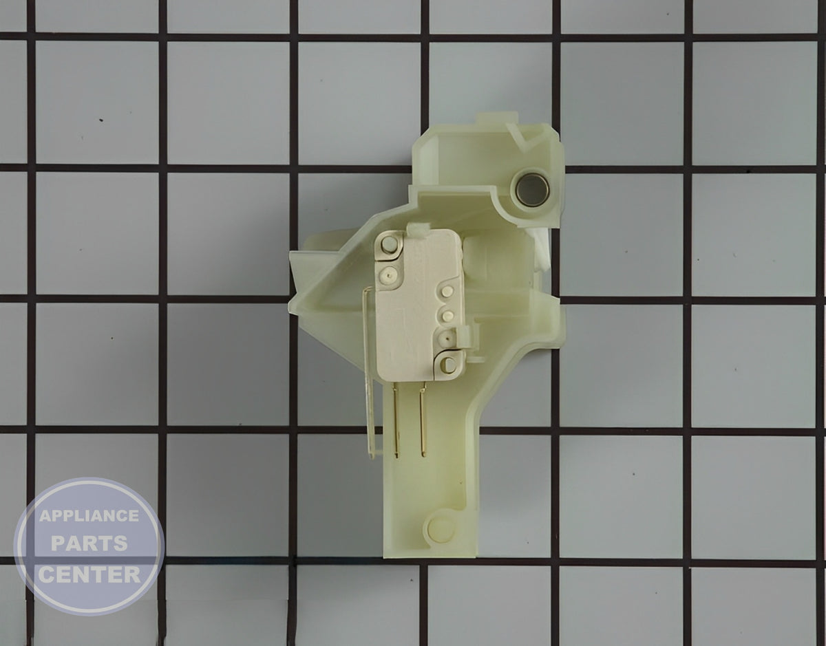 BOSCH DISHWASHER DOOR LATCH 00438026 - Side view with precise measurements
