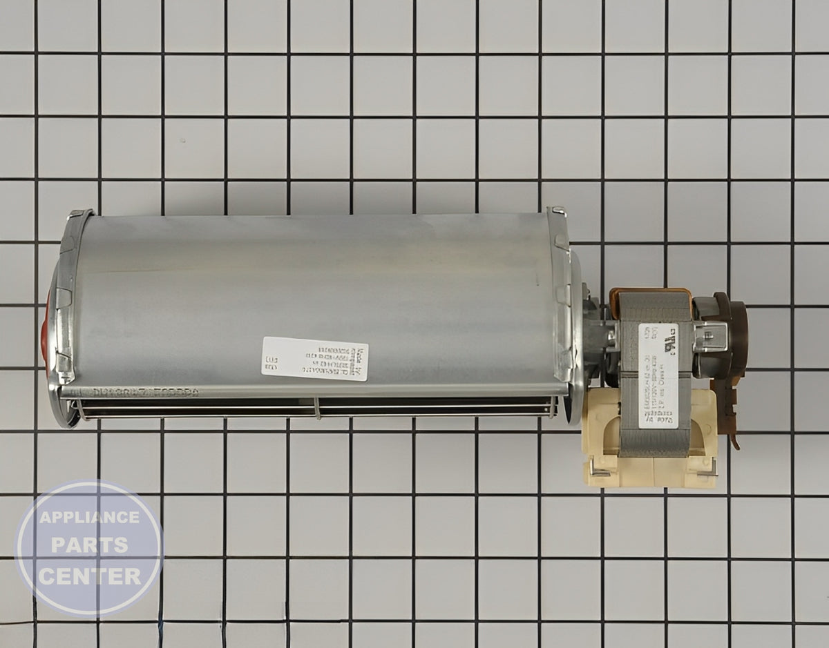 BOSCH OVEN FAN 00440604 - Side view with precise motor specifications