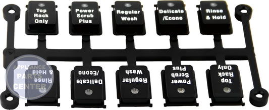 BOSCH DISHWASHER PUSH BUTTON SET 00498722 - Main view showing easy installation for various BOSCH models