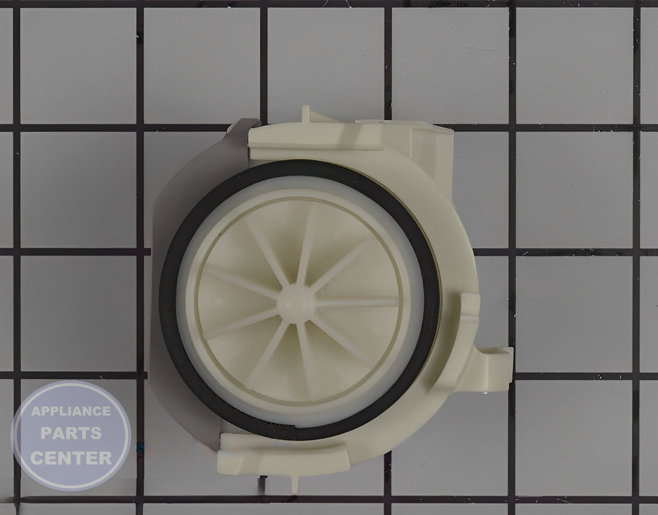 BOSCH DISHWASHER DRAIN PUMP 00631200 - Side view with 10 GPM pump capacity