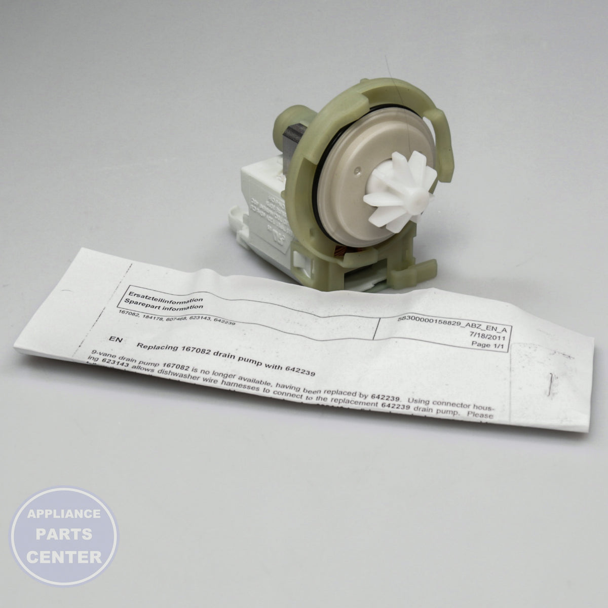BSH PUMP-DRAIN 00642239 - Installation in BSH model showcasing key mounting points