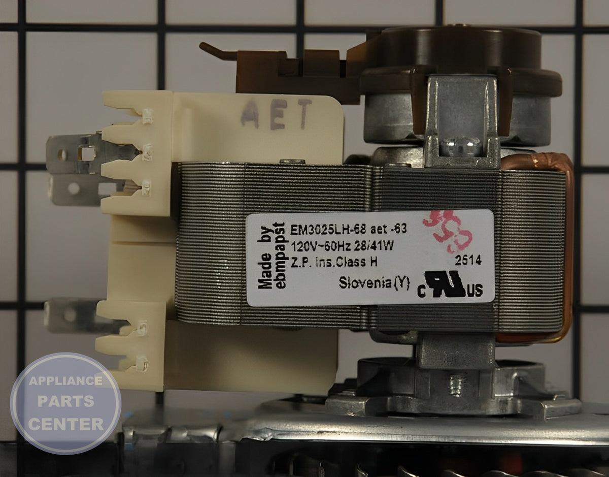 BOSCH OVEN FAN 00643600 - Side view with durable motor specs