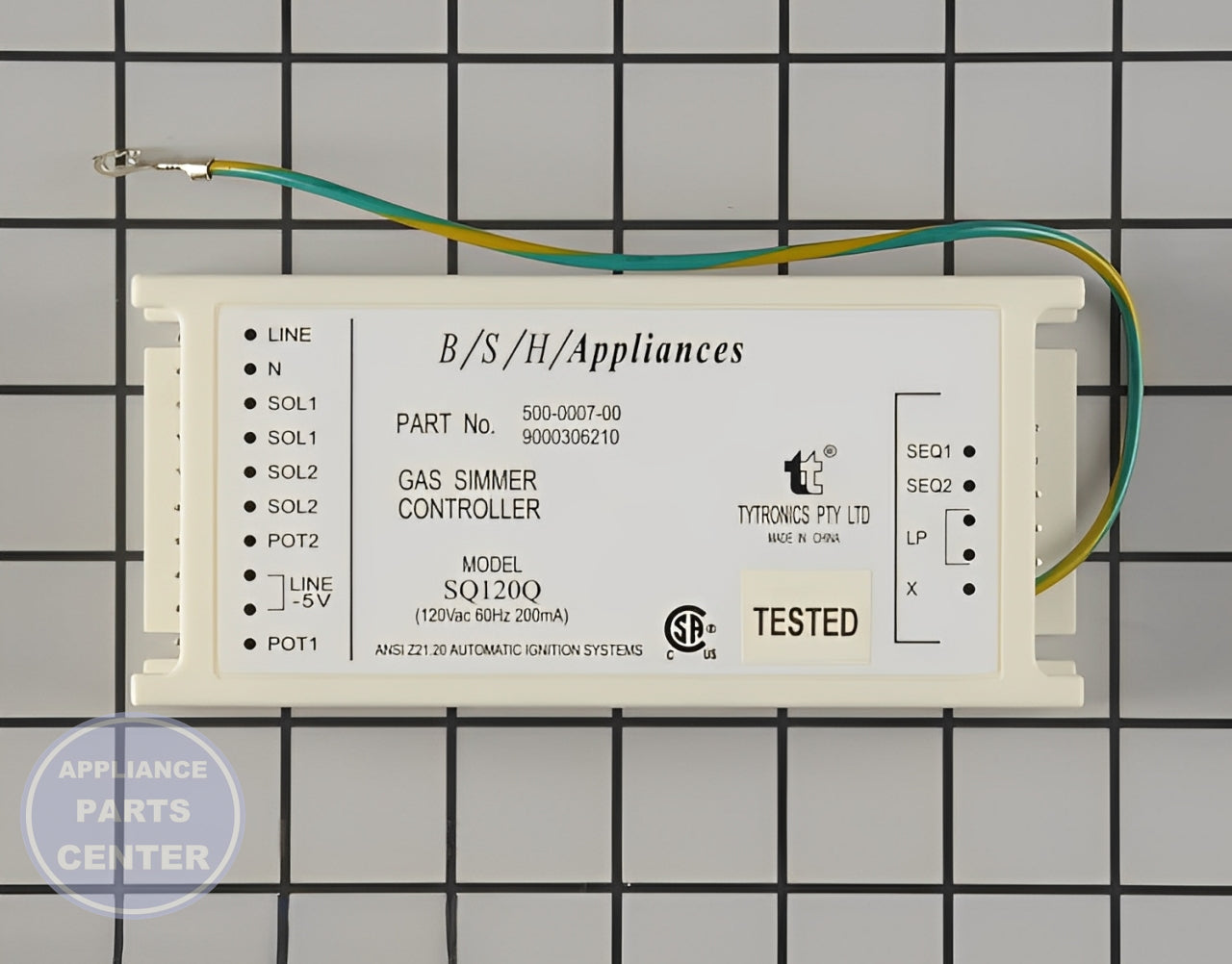BSH CONTROL UNIT 00645446 - Main view showing ignition controls for BSH models