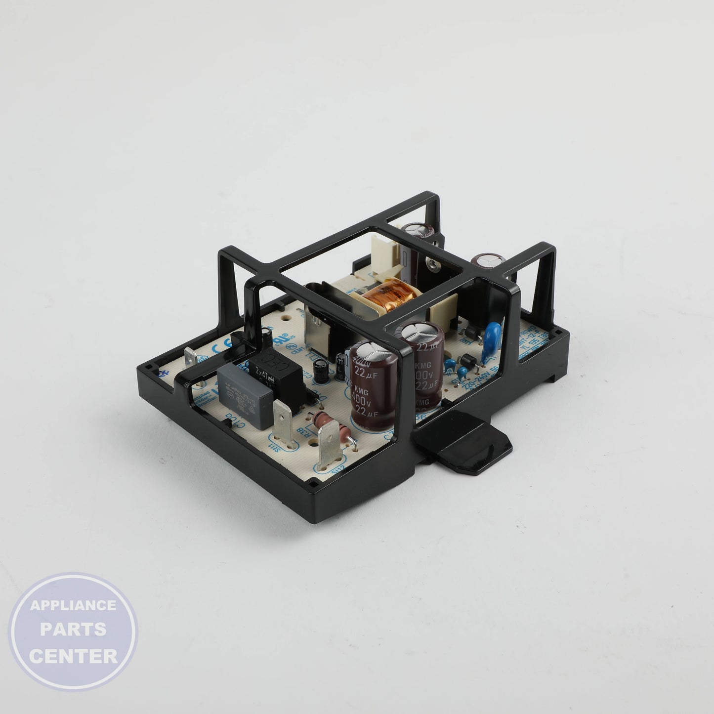 PC BOARD ASSEMBLY-MAINS POWER 00651994 - Side view with precise measurements