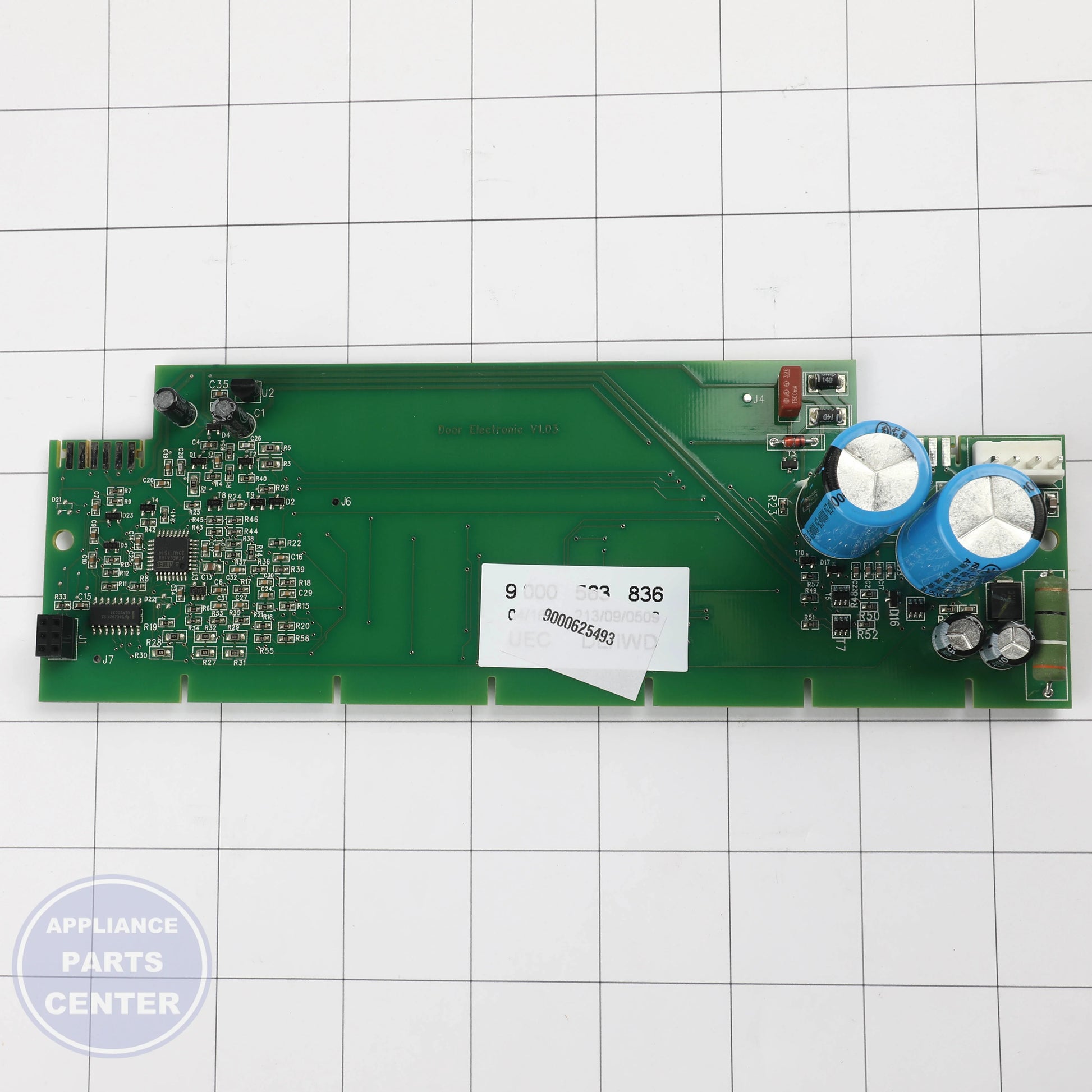 PC BOARD 00654268 - Side view with precise measurements